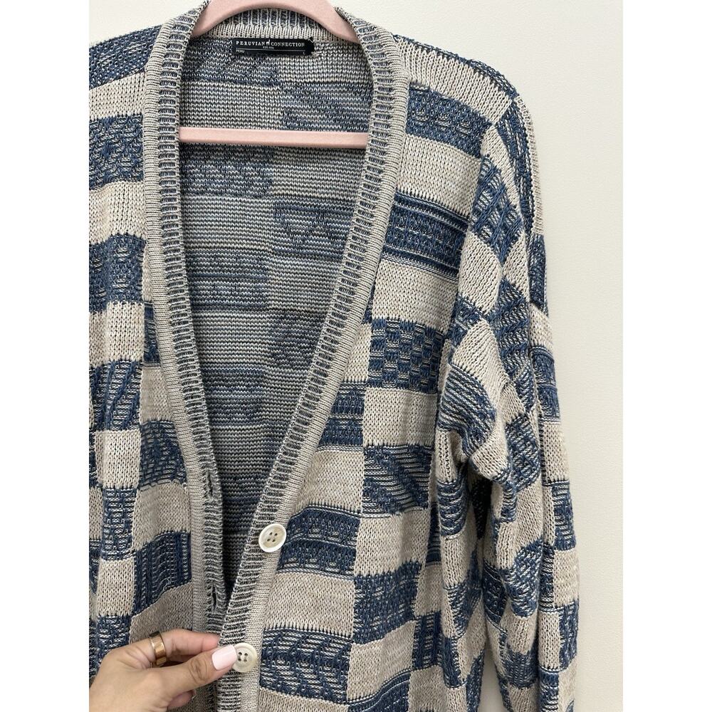 Peruvian Connection Sahel Cardigan Pocket Button Down Sweater Women’s Large - Picture 10 of 12